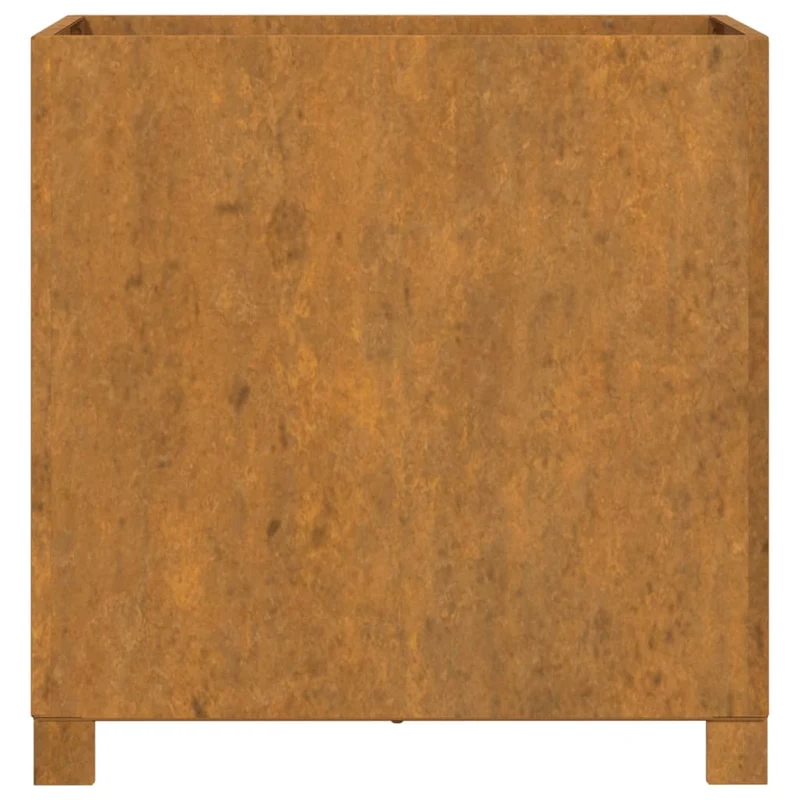 Jardinière bac lit surélevé plantes fleurs jardin terrasses avec pieds lot de 2 Rouillé 49 x 47 x 50 cm acier corten marron 02_0038878