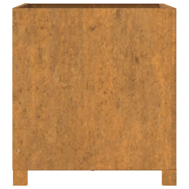 Jardinière bac lit surélevé plantes fleurs jardin terrasses avec pieds lot de 2 Rouillé 49 x 47 x 50 cm acier corten marron 02_0038878