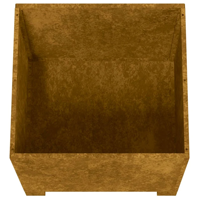 Jardinière bac lit surélevé plantes fleurs jardin terrasses avec pieds lot de 2 Rouillé 49 x 47 x 50 cm acier corten marron 02_0038878
