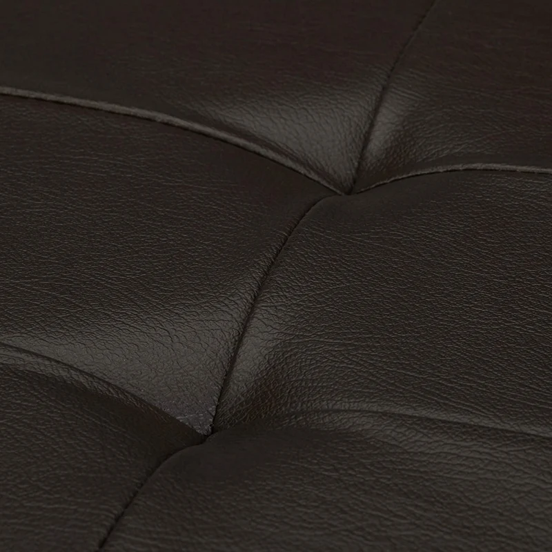 Tabouret pliant synthétique pouf pliable 76 cm marron 13_0002808
