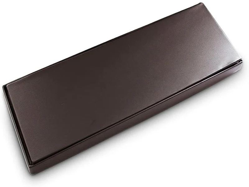 Tabouret pliant synthétique pouf pliable 76 cm marron 13_0002808