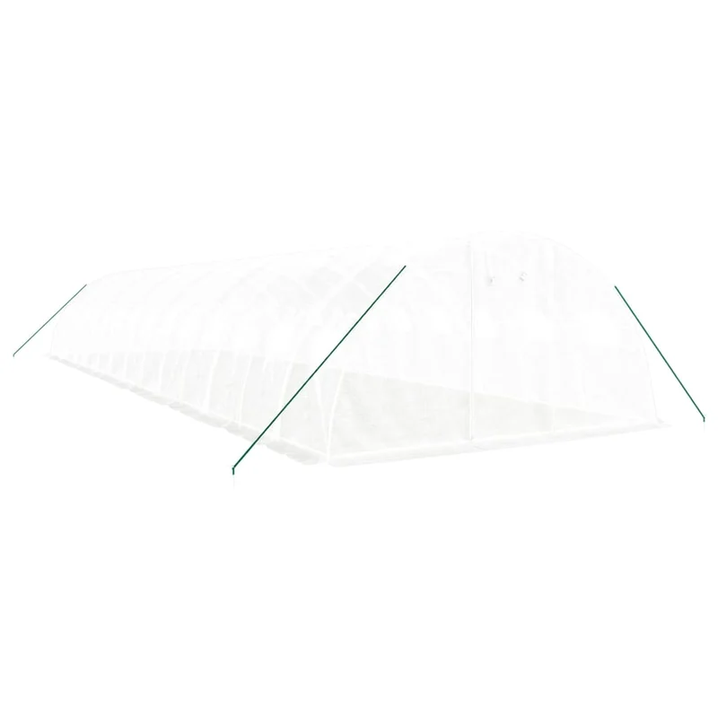 Serre tente abri plante fleur légumes avec cadre en acier 56 m² 14 x 4 x 2 m blanc 02_0044607