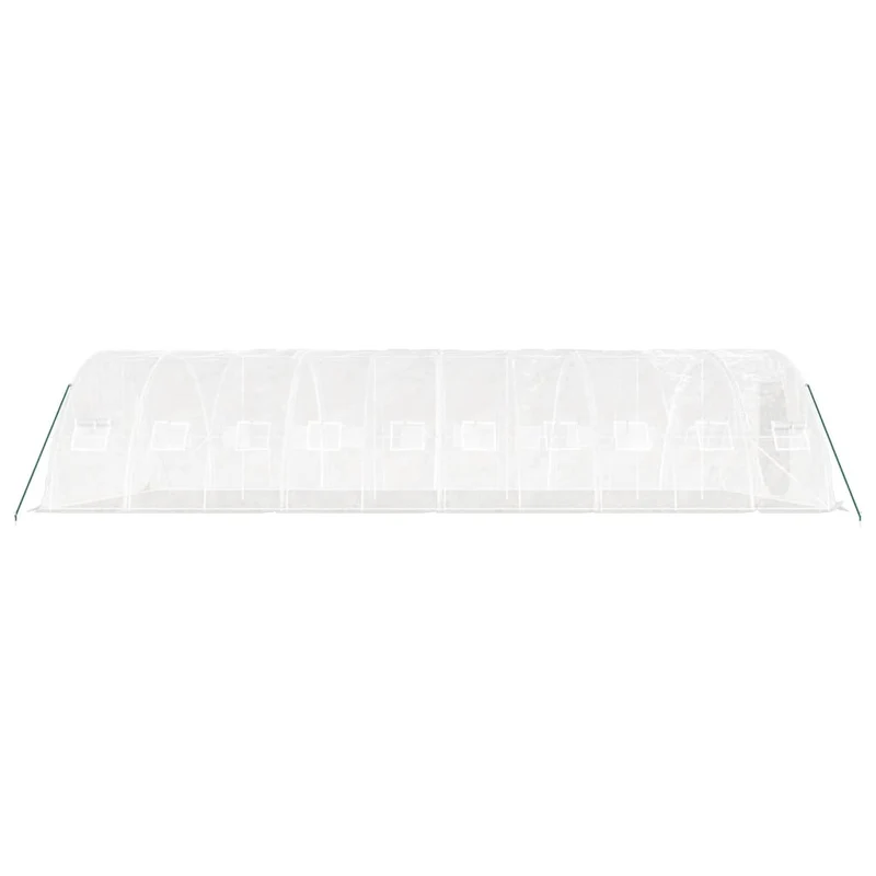 Serre tente abri plante fleur légumes avec cadre en acier 50 m² 10 x 5 x 2,3 m blanc 02_0044603