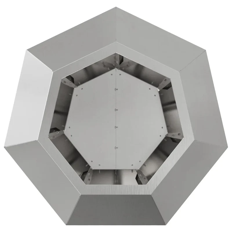 Jardinière rectangulaire pour extérieur 50 x 50 x 40 cm design classique élégant en acier inoxydable argent 02_0053126