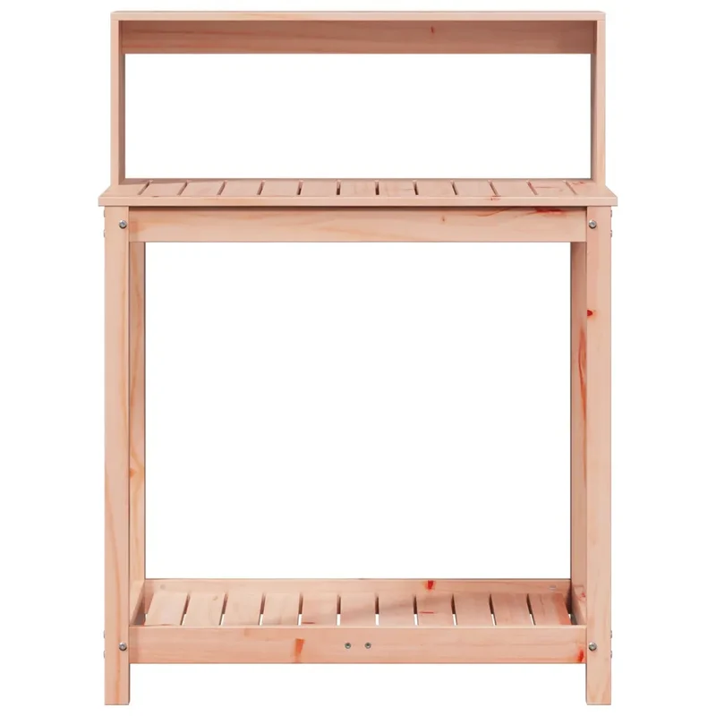 Table de rempotage en bois massif douglas avec étagères 82,5 x 50 x 109,5 cm robuste moderne en bois naturel 02_0049245