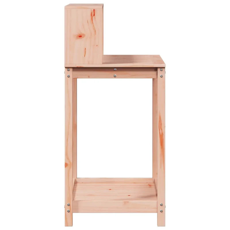Table de rempotage en bois massif douglas avec étagères 82,5 x 50 x 109,5 cm robuste moderne en bois naturel 02_0049245