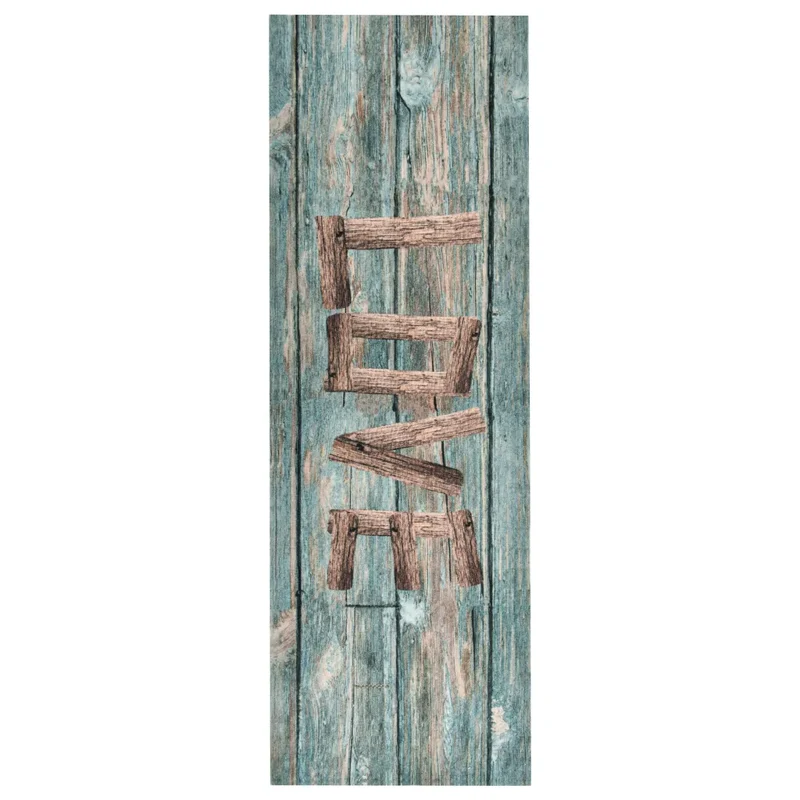 Tapis rectangulaire lavable 60 x 300 cm antidérapant doux rétro cuisine couloir en polyamide gris 02_0046520