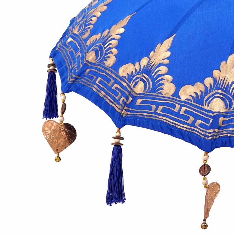 Parasol balinais rond extérieur design zen 95 x 95 x 260 cm en coton bleu 02_0055953