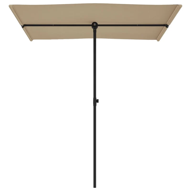 Parasol d'extérieur avec mât en aluminium 180 x 130 cm taupe 02_0008215