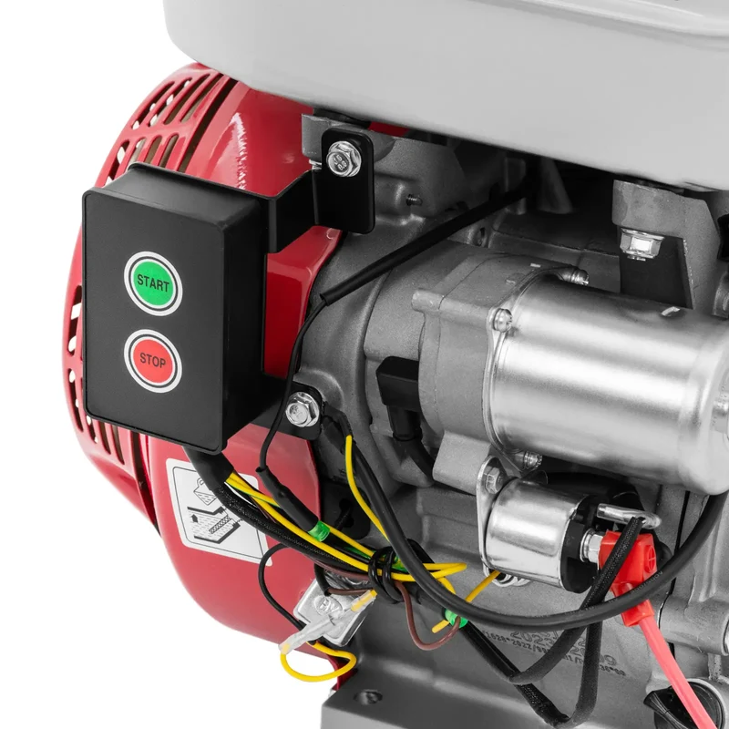 Moteur 4 temps 16 ch monocylindre démarrage électrique aluminium cuivre noir rouge blanc 14_0009398
