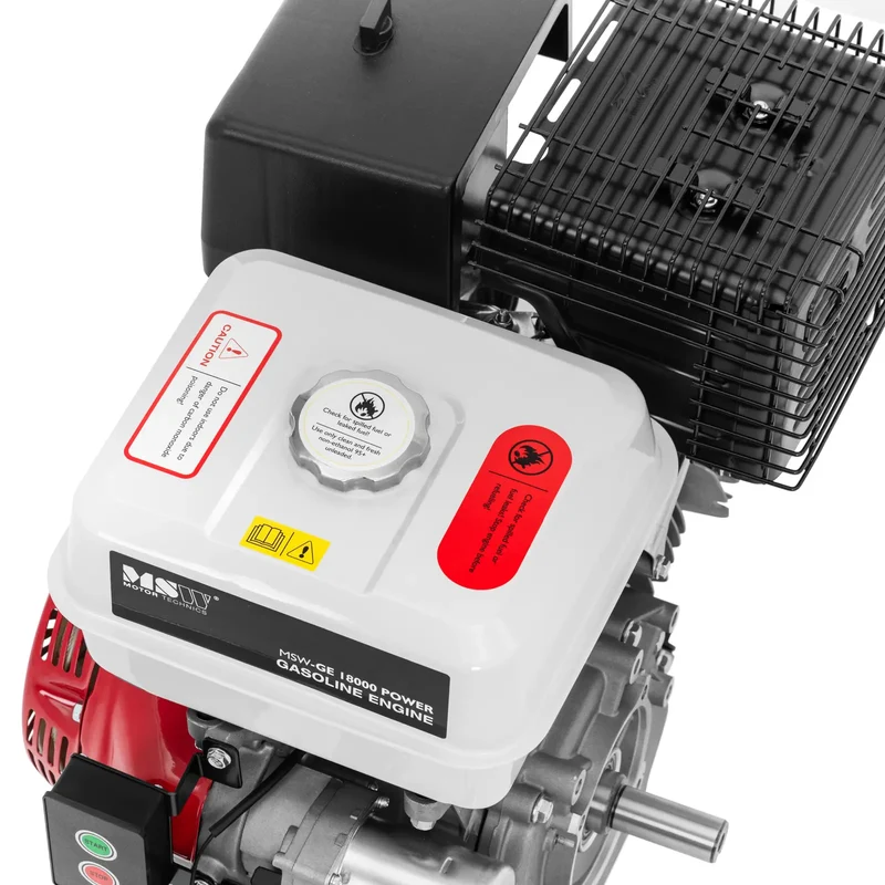 Moteur 4 temps 16 ch monocylindre démarrage électrique aluminium cuivre noir rouge blanc 14_0009398