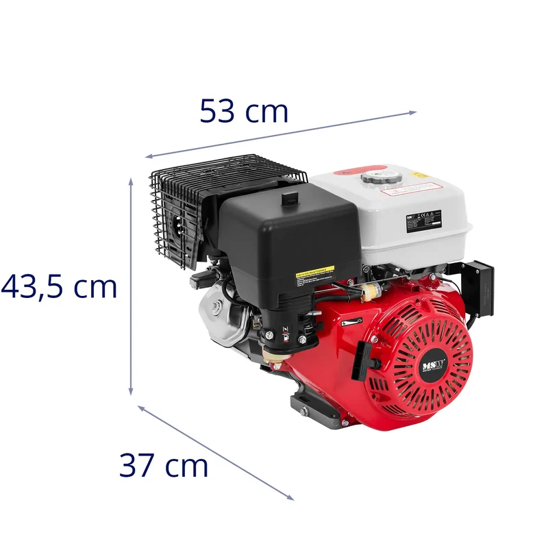 Moteur 4 temps 16 ch monocylindre démarrage électrique aluminium cuivre noir rouge blanc 14_0009398