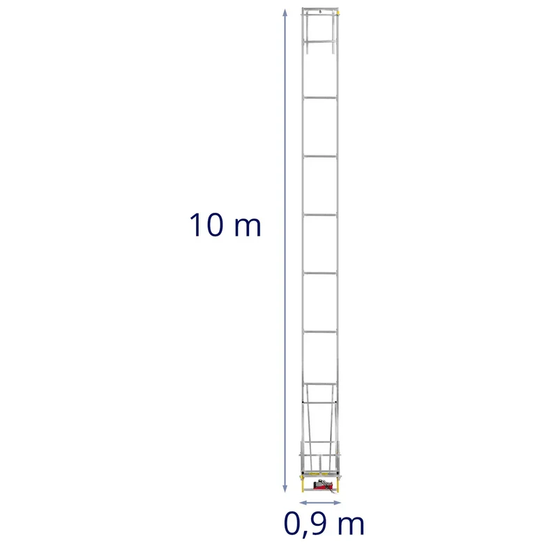 Monte-matériaux 10 m jusqu'à 300 kg version verticale également pour toits plats acier acier galvanisé argent métallisé 14_0009396