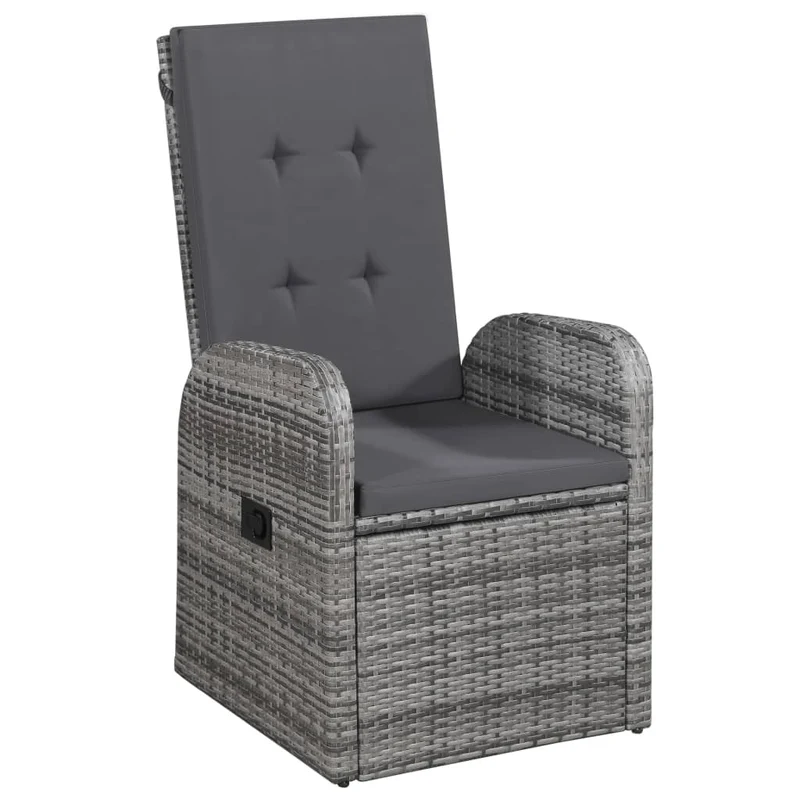 Ensemble de salle à manger de jardin meuble extérieur avec coussins 7 pièces gris 02_0014171