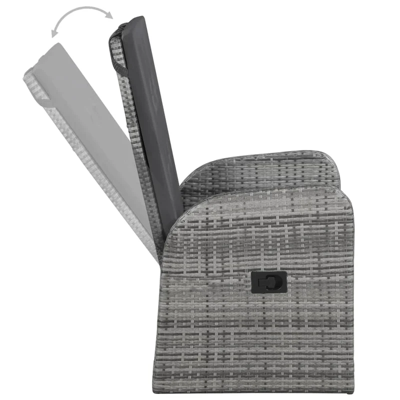 Ensemble de salle à manger de jardin meuble extérieur avec coussins 7 pièces gris 02_0014171