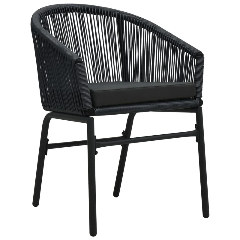 Ensemble de salle à manger de jardin meuble extérieur 7 pièces noir 02_0014024