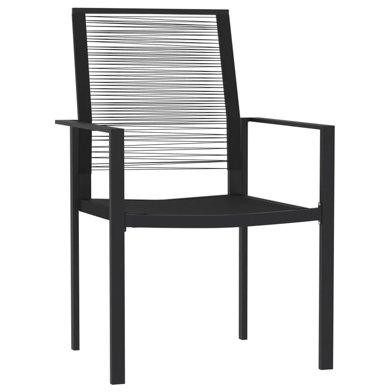 Ensemble de salle à manger de jardin meuble extérieur 9 pièces noir 02_0014125