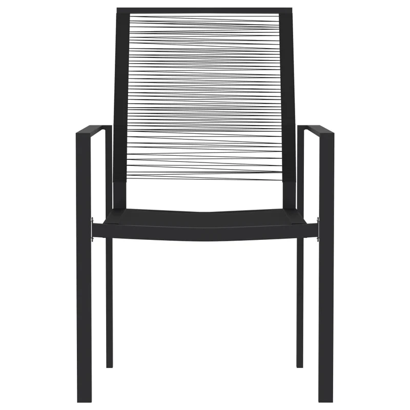 Ensemble de salle à manger de jardin meuble extérieur 9 pièces noir 02_0014125