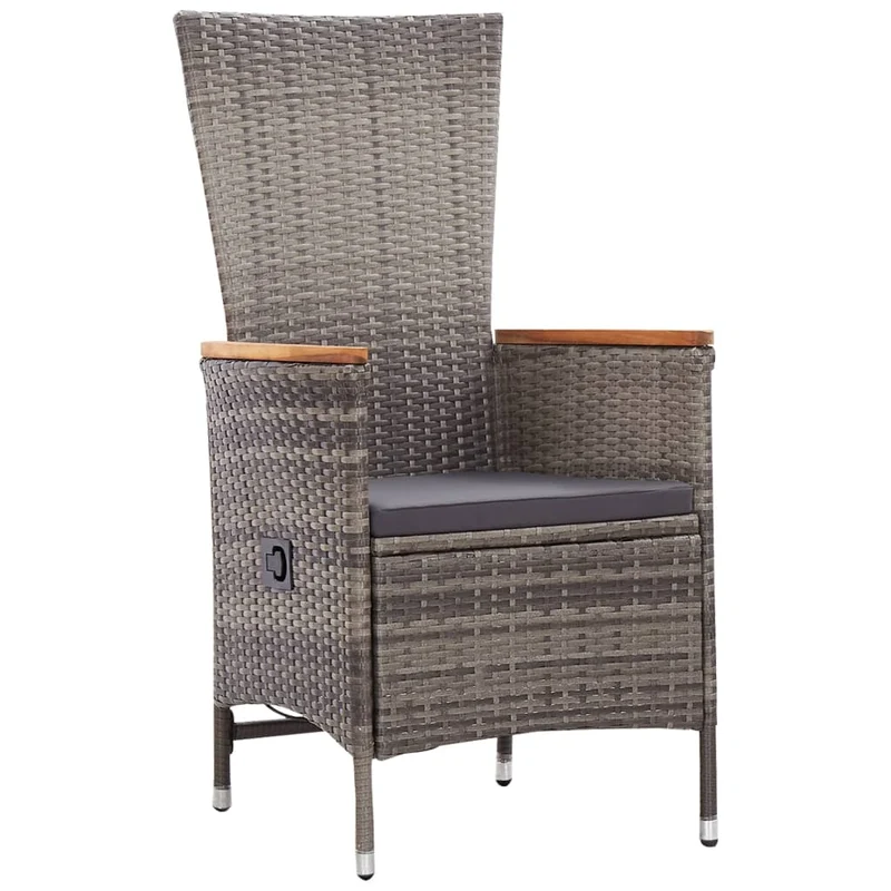 Ensemble de salle à manger de jardin meuble extérieur avec coussins 9 pièces gris 02_0014174