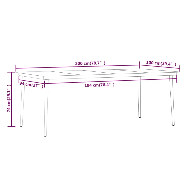 Ensemble de salle à manger de jardin meuble extérieur avec coussins 9 pièces gris 02_0014174