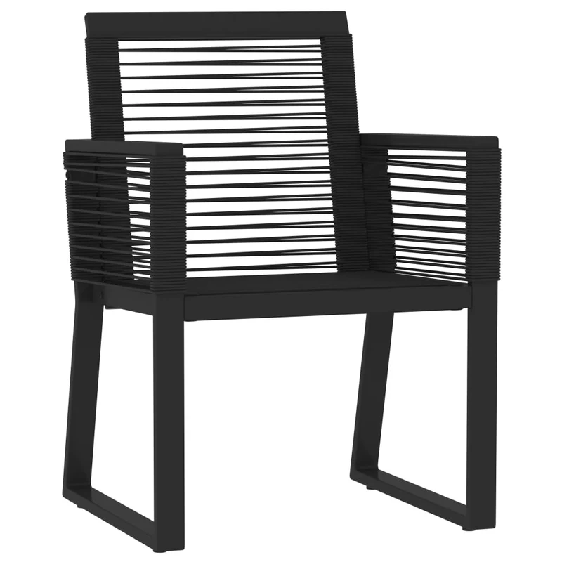 Ensemble de salle à manger de jardin meuble extérieur 9 pièces noir 02_0014109