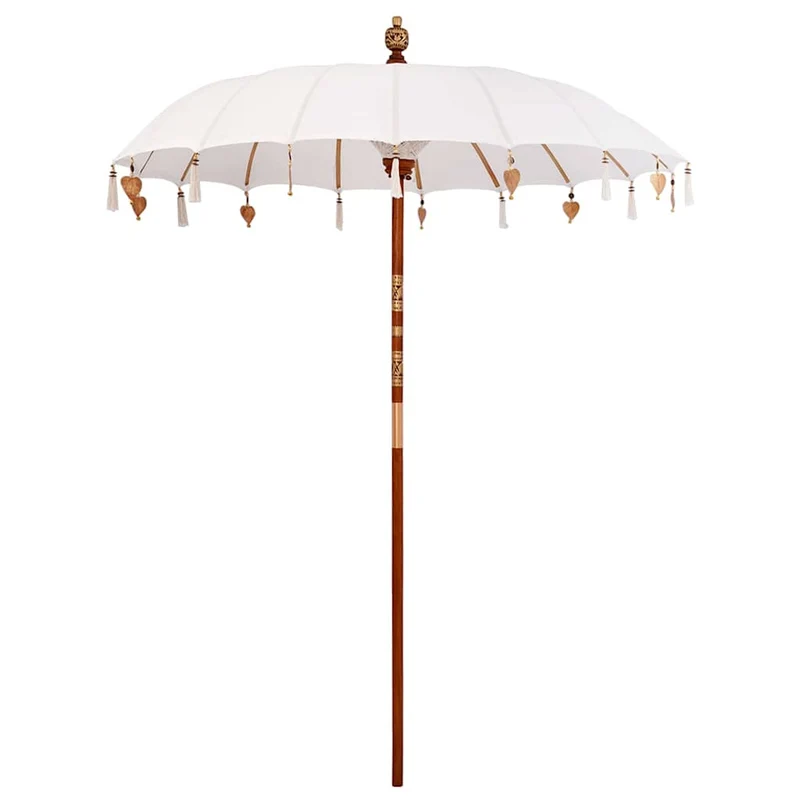 Parasol balinais avec base extérieur 185 x 185 x 260 cm ombre apaisante design chic en coton crème 02_0055940