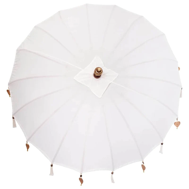 Parasol balinais avec base extérieur 185 x 185 x 260 cm ombre apaisante design chic en coton crème 02_0055940
