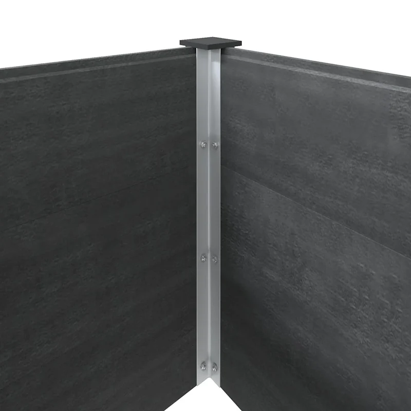Lit surélevé de jardin moderne 200 x 100 x 91 cm usage extérieur designs élégant en WPC gris 02_0046554