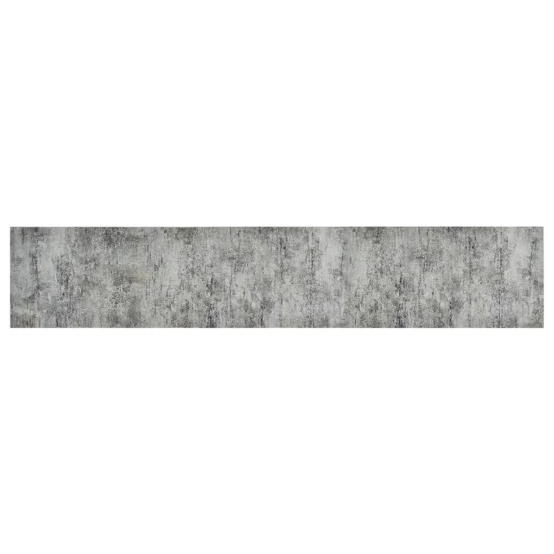 Tapis de cuisine lavable impression béton 300 x 60 cm antidérapant doux moderne en velours gris 02_0046064