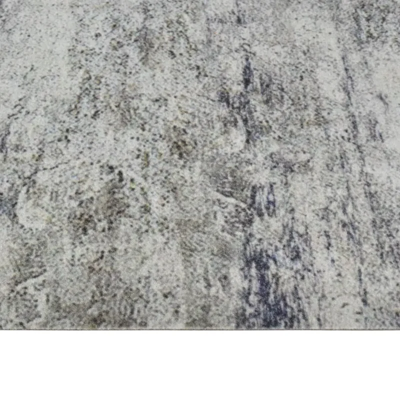 Tapis de cuisine lavable impression béton 300 x 60 cm antidérapant doux moderne en velours gris 02_0046064