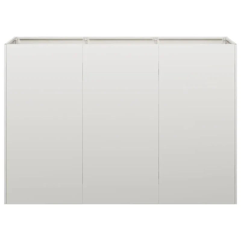 Jardinière moderne extérieure 120 x 40 x 80 cm grande capacité avec fond ouvert en acier inoxydable 02_0051508