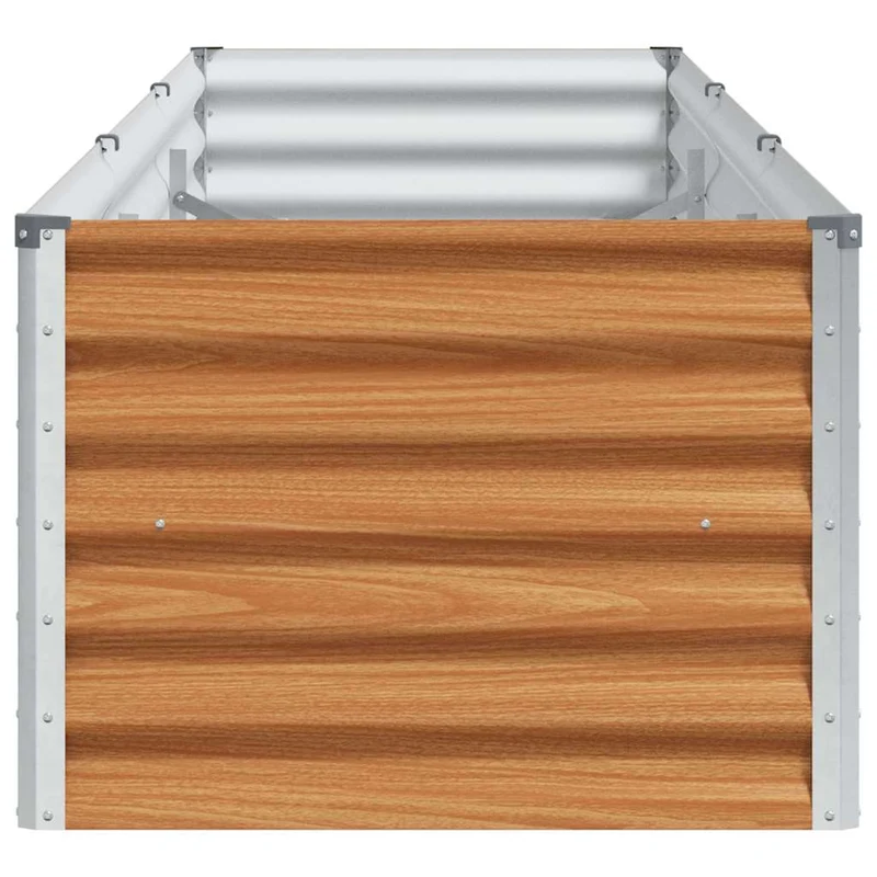 Jardin surélevé rectangulaire industriel extérieur 290 x 50 x 36 cm en acier galvanisé marron clair 02_0059032