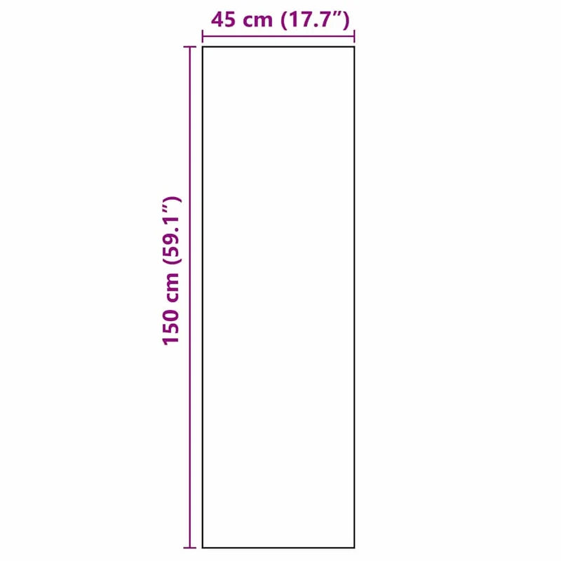 Tapis de cuisine rectangulaire design moderne 150 x 45 cm confort antidérapant en velours blanc 02_0058982
