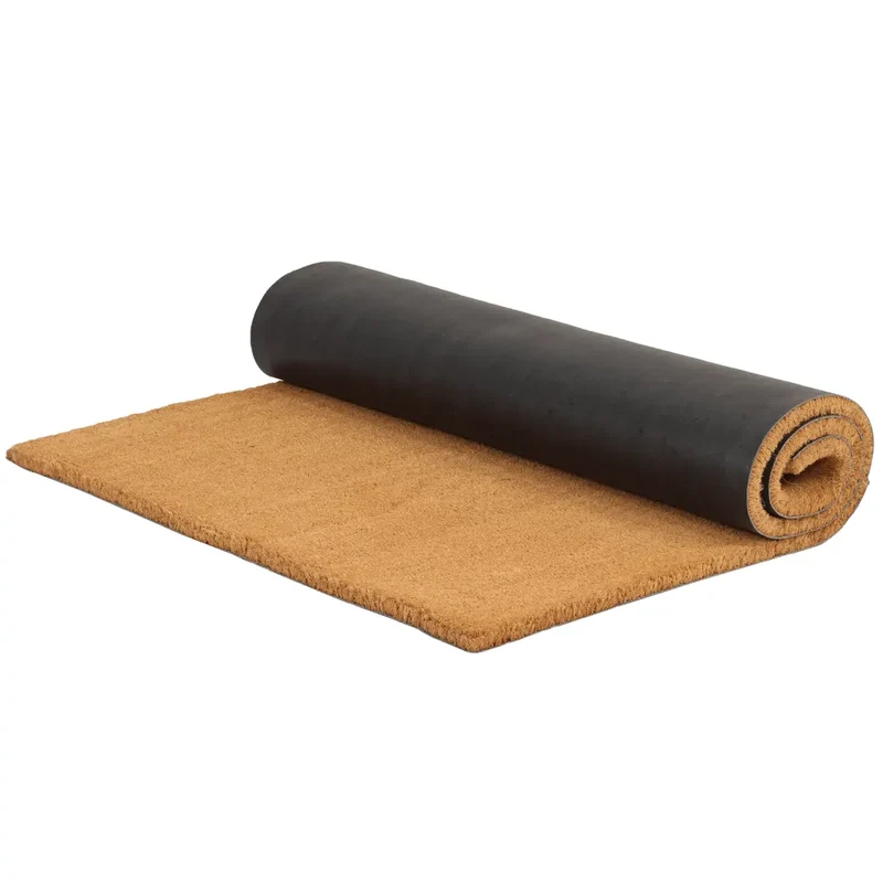 Tapis de porte touffeté 80 x 100 cm antidérapant facile à nettoyer intérieur extérieur en fibre de coco naturel 02_0046180