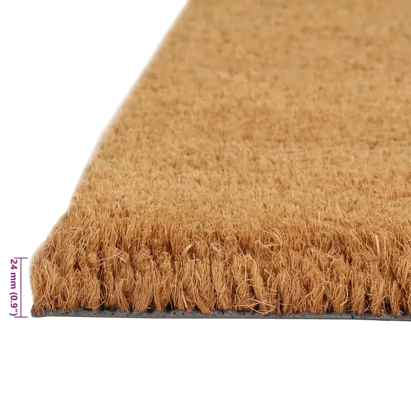 Tapis de porte touffeté 80 x 100 cm antidérapant facile à nettoyer intérieur extérieur en fibre de coco naturel 02_0046180
