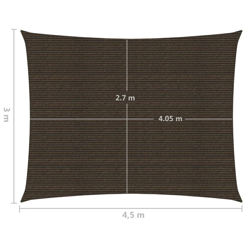 Voile d'ombrage 160 g/m² marron 3 x 4,5 m PEHD 02_0009156