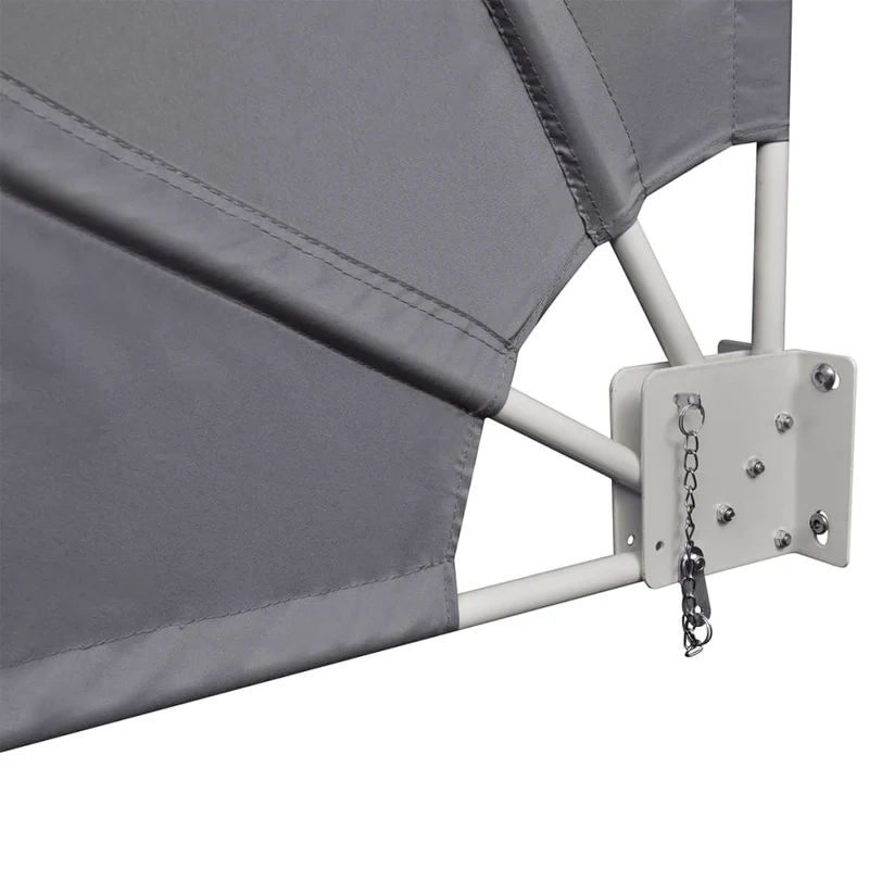 Auvent paravent store brise-vue latéral rétractable de patio jardin terrasse balcon protection visuelle écran 210 x 210 cm gris 02_0007060