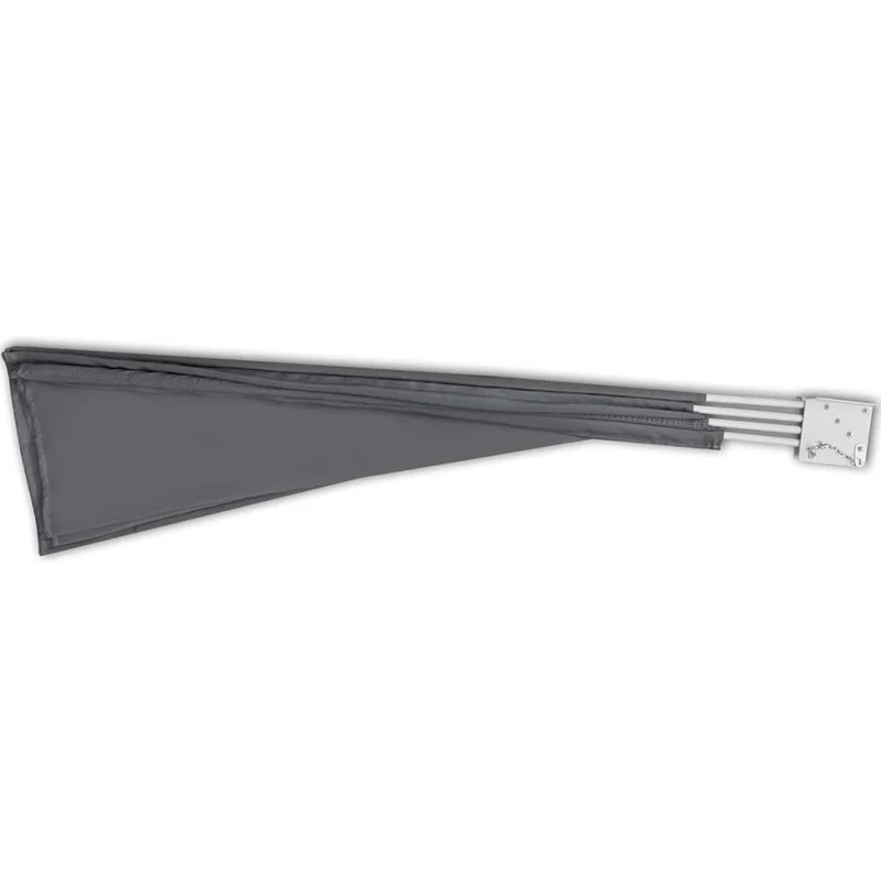 Auvent paravent store brise-vue latéral rétractable de patio jardin terrasse balcon protection visuelle écran 210 x 210 cm gris 02_0007060