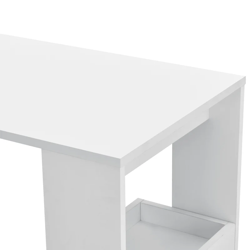 Table de bar stylée bistrot 120 cm blanc 03_0006215