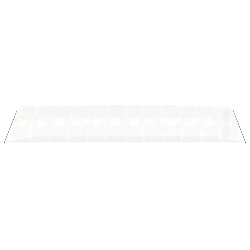 Serre tente abri plante fleur légumes avec cadre en acier 48 m² 12 x 4 x 2 m blanc 02_0044595