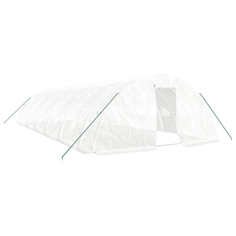 Serre tente abri plante fleur légumes avec cadre en acier 60 m² 12 x 5 x 2,3 m blanc 02_0044613