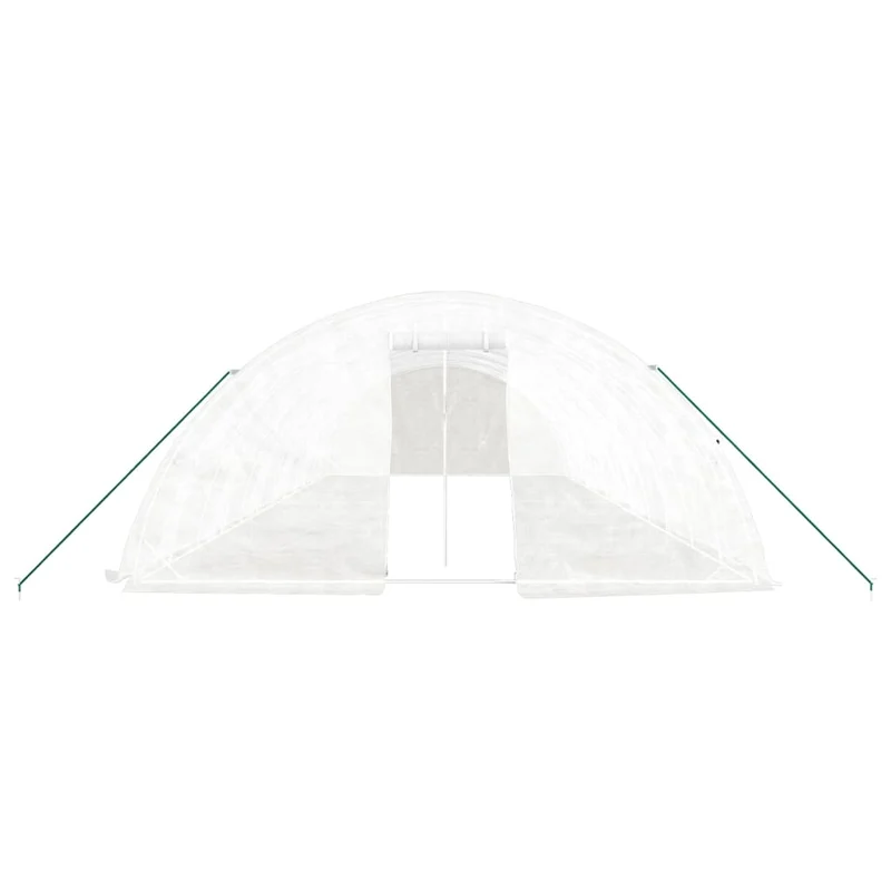 Serre tente abri plante fleur légumes avec cadre en acier 60 m² 12 x 5 x 2,3 m blanc 02_0044613