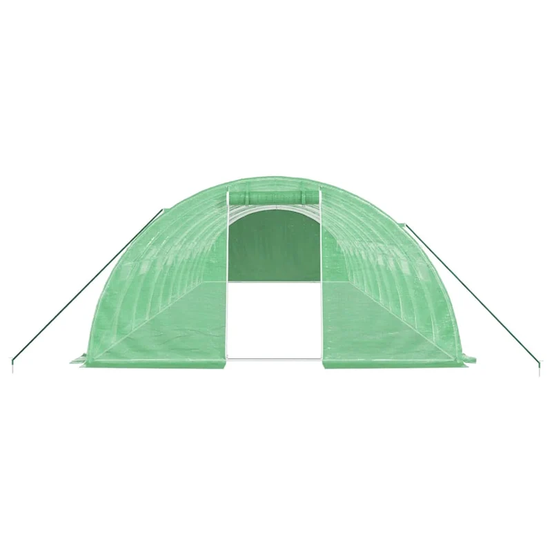 Serre tente abri plante fleur légumes avec cadre en acier 40 m² 10 x 4 x 2 m vert 02_0044586