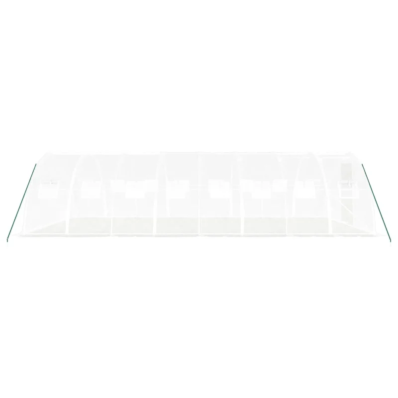 Serre tente abri plante fleur légumes avec cadre en acier 32 m² 8 x 4 x 2 m blanc 02_0044575