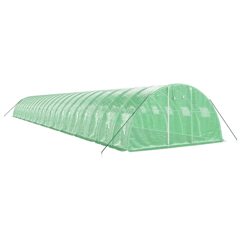 Serre tente abri plante fleur légumes avec cadre en acier 88 m² 22 x 4 x 2 m vert 02_0044640
