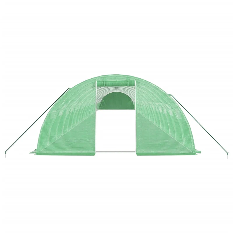 Serre tente abri plante fleur légumes avec cadre en acier 88 m² 22 x 4 x 2 m vert 02_0044640