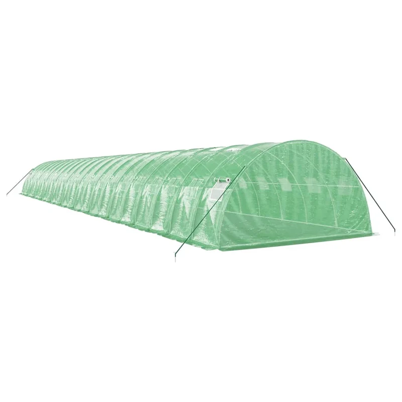 Serre tente abri plante fleur légumes avec cadre en acier 88 m² 22 x 4 x 2 m vert 02_0044640