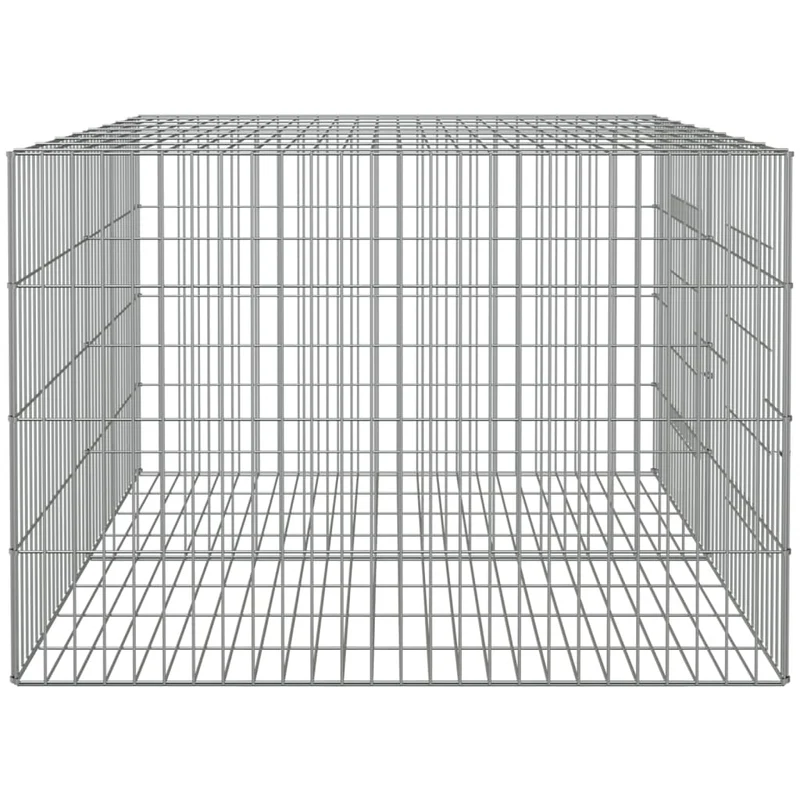 Cage à lapin 2 panneaux 110 x 79 x 54 cm Fer galvanisé Argent 02_0041685