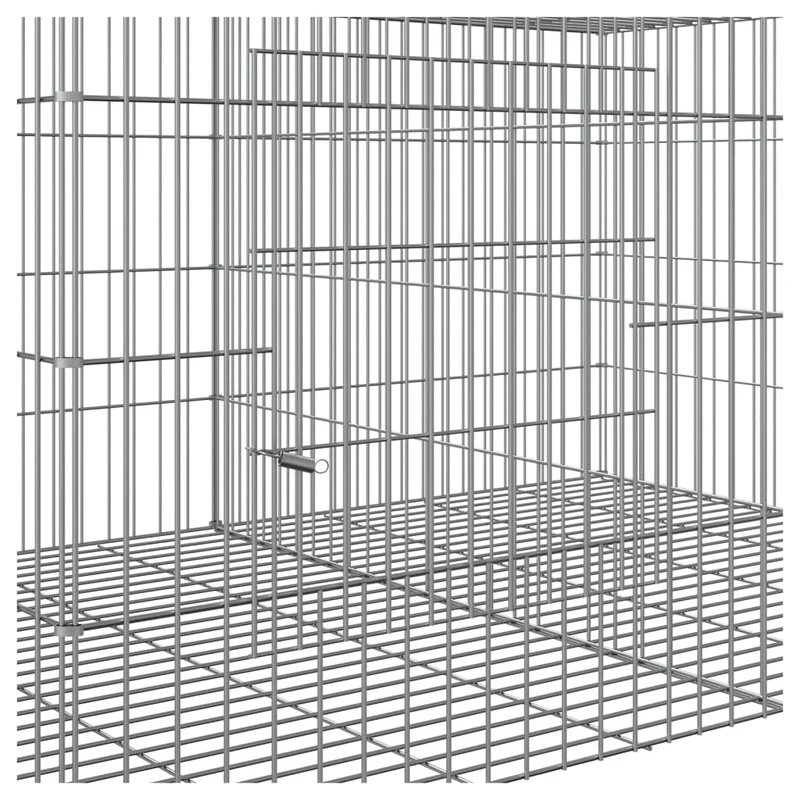 Cage à lapin 2 panneaux 110 x 79 x 54 cm Fer galvanisé Argent 02_0041685