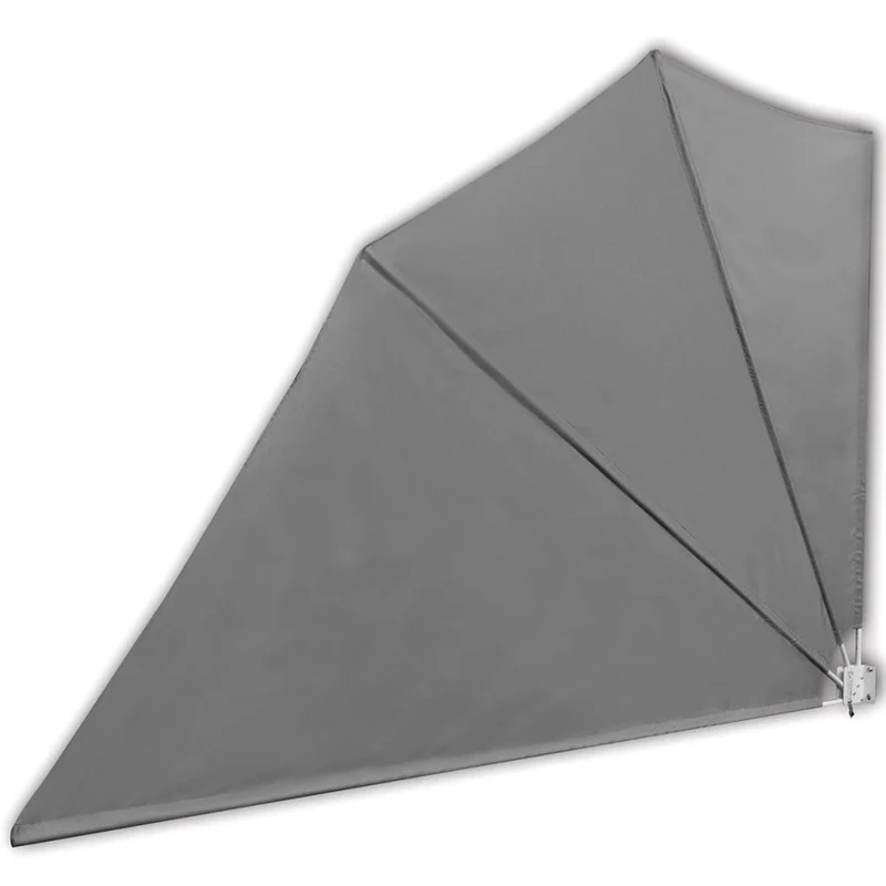 Auvent paravent store brise-vue latéral rétractable de patio jardin terrasse balcon protection visuelle écran 160 x 240 cm gris 02_0007059